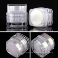 30g 50g empty sqaure double wall acrylic jars for cream 30ml 50ml 100ml plastic lotion serum bottle with pump